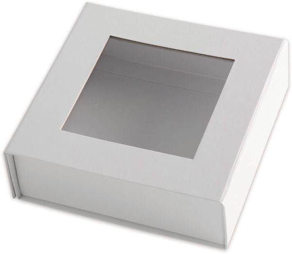 Elco geschenkbox m. grossem fenster 82111.10 weiss, 15x15x5cm 5 stk. - Elco-8211110-7611722021650