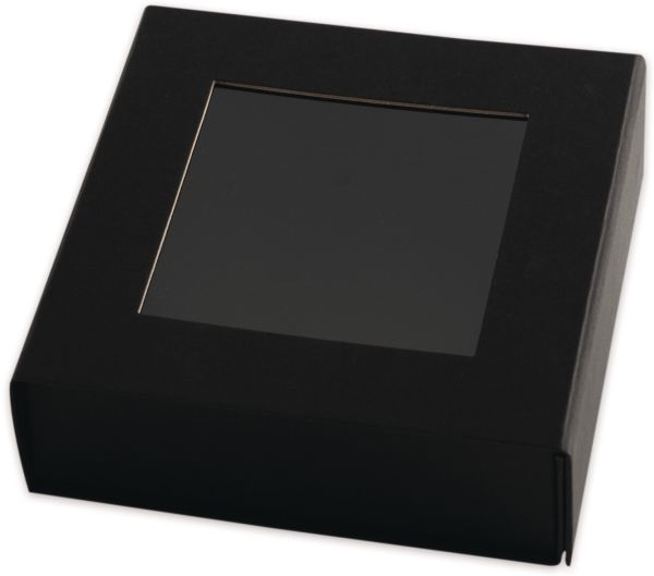 Elco geschenkbox m. grossem fenster 82111.11 schwarz, 15x15x5cm 5 stk. - Elco-8211111-7611722021667