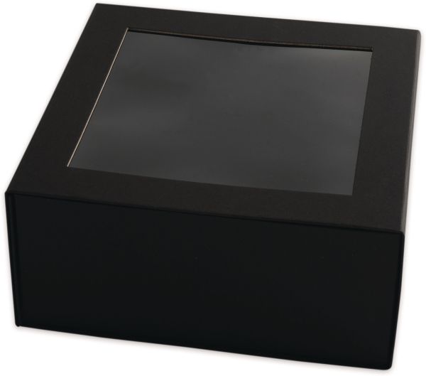 Elco geschenkbox m. grossem fenster 82115.11 schwarz, 22x22x10cm 5 stk. - Elco-8211511-7611722021681