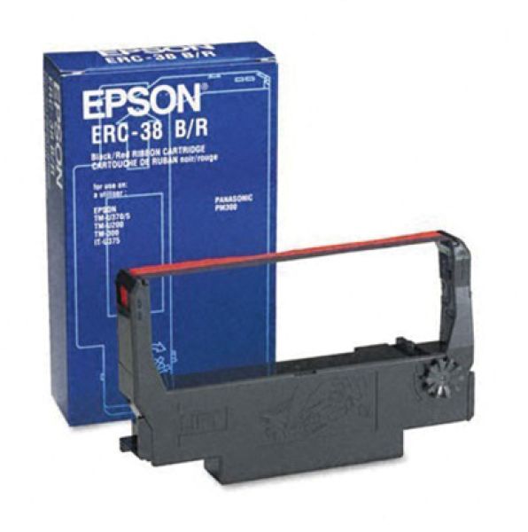Epson farbband nylon schwarz/rot s015376 epson erc 38, 1020169 1,5mio.z - Epson-s015376-0010343812642