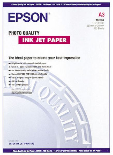 Epson photo paper a3 s041068 inkjet 102g 100 blatt - Epson-s041068-0010343812031