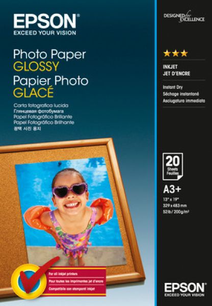 Epson photo paper glossy a3+ s042535 inkjet 200g 20 blatt - Epson-s042535-8715946529202