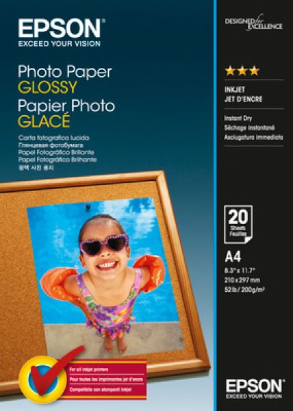 Epson photo paper glossy a4 s042538 inkjet 200g 20 blatt - Epson-s042538-8715946529431