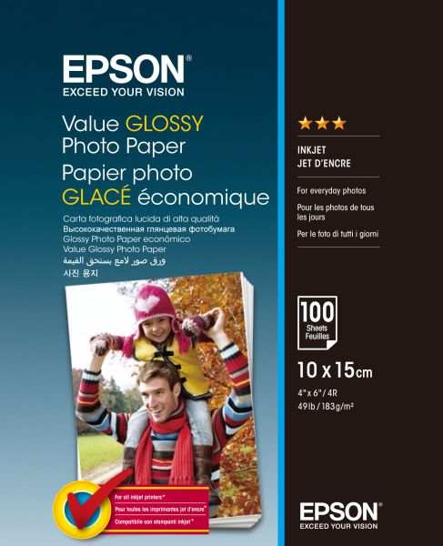 Epson value photo paper 10x15cm s400039 inkjet 183g 100 blatt - Epson-s400039-8715946611839