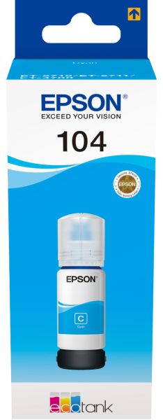 Epson tintenbehälter 104 cyan t00p240 ecotank et-2710 7500 seiten - Epson-t00p240-8715946655819
