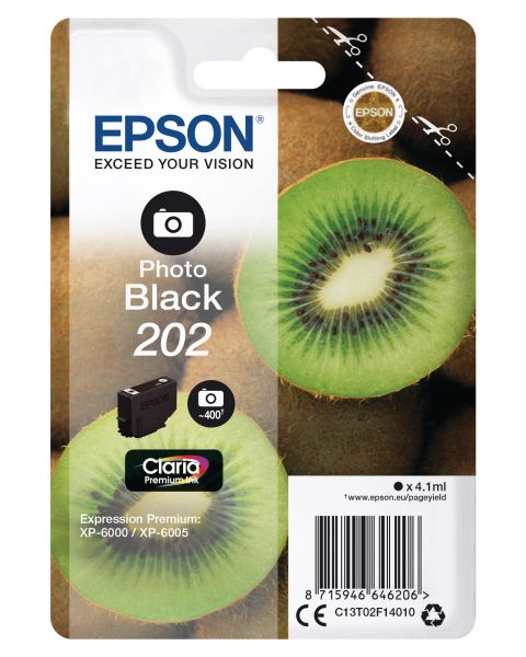 Epson tintenpatrone 202 ph.schwarz t02f140 xp-6000/6005 400 seiten - Epson-t02f140-8715946646206