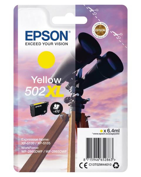 Epson tintenpatrone 502xl yellow t02w440 wf-2860/xp-5100 470 seiten - Epson-t02w440-8715946652863
