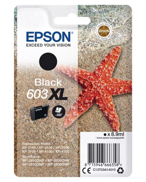 Epson tintenpatrone 603xl schwarz t03a14010 xp-2100 500 seiten - Epson-t03a14010-8715946666358
