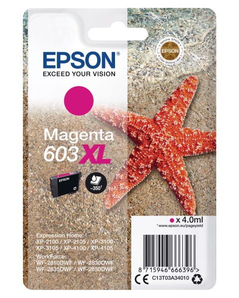 Epson tintenpatrone 603xl magenta t03a34010 xp-2100 350 seiten - Epson-t03a34010-8715946666396