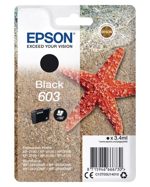 Epson tintenpatrone 603 schwarz t03u14010 xp-2100 150 seiten - Epson-t03u14010-8715946666730
