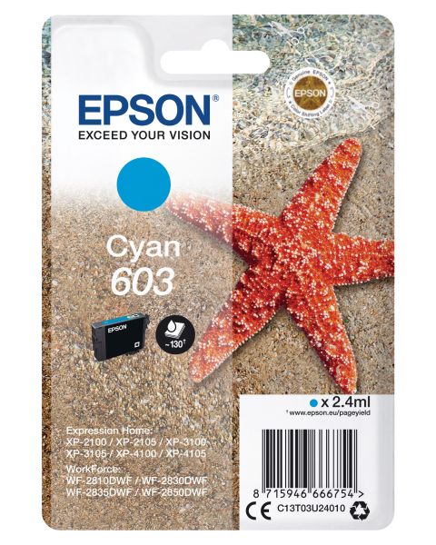 Epson tintenpatrone 603 cyan t03u24010 xp-2100 130 seiten - Epson-t03u24010-8715946666754