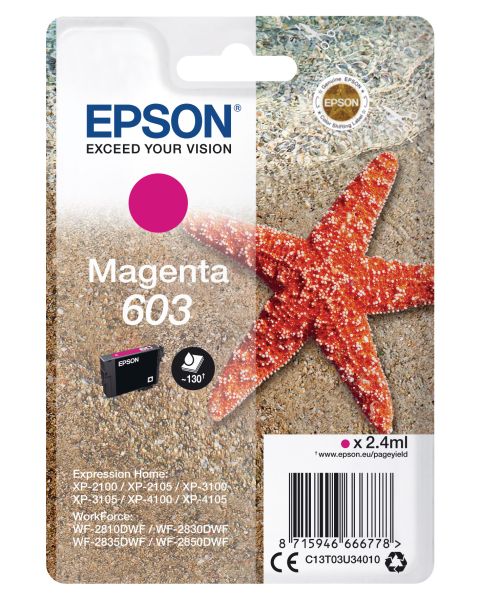 Epson tintenpatrone 603 magenta t03u34010 xp-2100 130 seiten - Epson-t03u34010-8715946666778