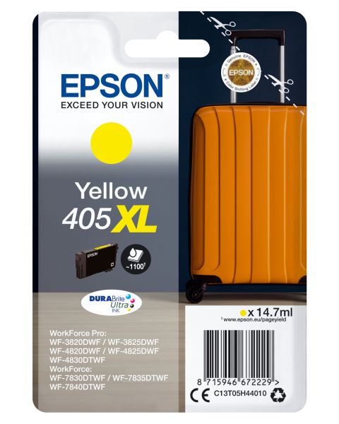 Epson tintenpatrone 405xl yellow t05h44010 wf-7830dtwf 1100 seiten - Epson-t05h44010-8715946672229