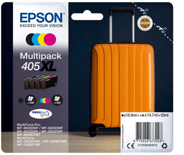 Epson multipack tinte 405xl cmybk t05h64010 wf-7830dtwf 4-color - Epson-t05h64010-8715946673028
