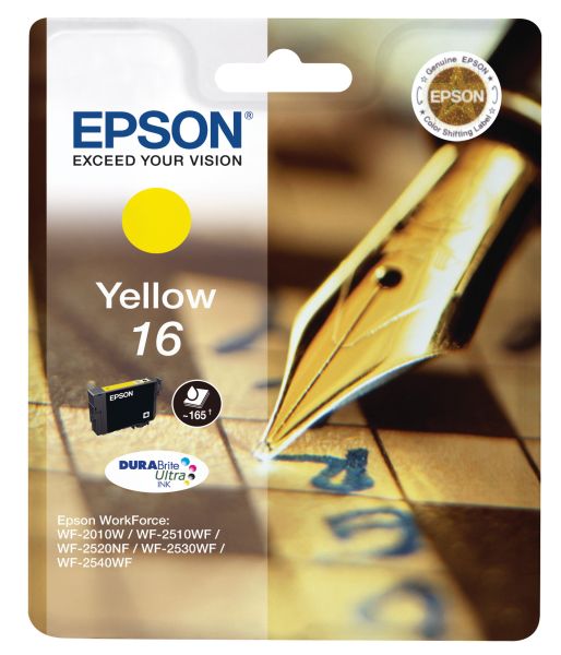 Epson tintenpatrone 16 yellow t162440 wf 2010/2540 165 seiten - Epson-t162440-8715946624945