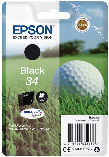 Epson tintenpatrone schwarz t346140 wf-3720/3725dwf 350 seiten - Epson-t346140-8715946632032