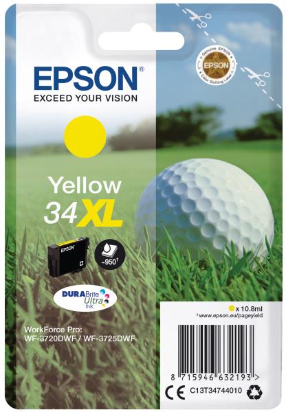 Epson tintenpatrone xl yellow t347440 wf-3720/3725dwf 950 seiten - Epson-t347440-8715946632193