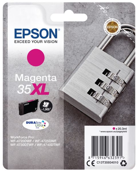 Epson tintenpatrone xl magenta t359340 wf-4720/4725dwf 1900 seiten - Epson-t359340-8715946632391