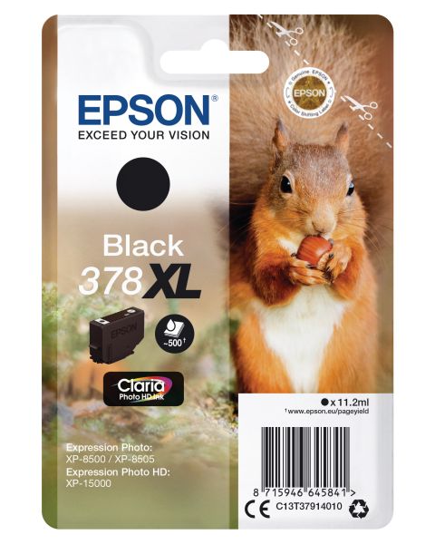 Epson tintenpatrone 378xl schwarz t379140 xp-8500/8505/15000 500 seiten - Epson-t379140-8715946645841