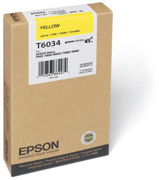 Epson tintenpatrone yellow t603400 stylus pro 7880/9880 220ml - Epson-t603400-0010343864474