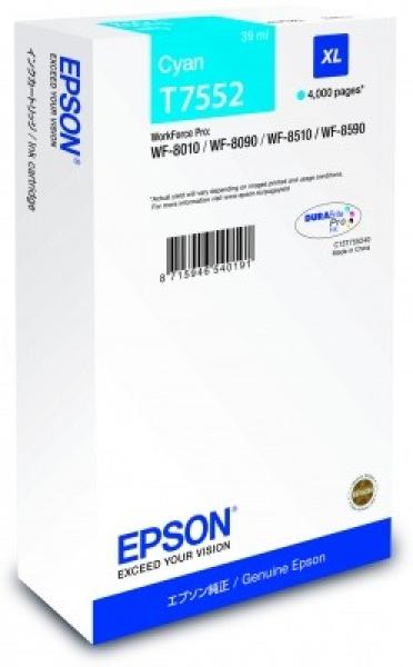 Epson tintenpatrone xl cyan t75524n wf 8010/8090 4000 seiten - Epson-t75524n-8715946726885