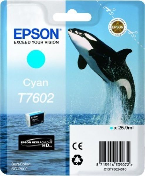 Epson tintenpatrone cyan t760240 surecolor p 600 25,9ml - Epson-t760240-8715946539072