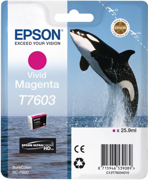 Epson tintenpatrone vivid magenta t76034n10 surecolor p 600 25,9ml - Epson-t76034n10-8715946733746