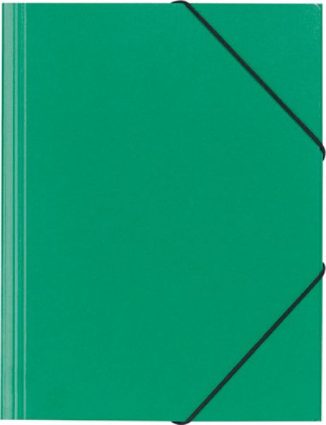Erola gummibandmappe 650my a4 33299 grün pressspan 3 klappen - Erola-33299-7640114443350
