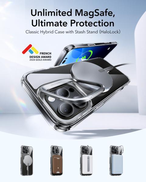 Esr classic hybrid case magsafe 1a75001 +stand iph 16 pro max clear - Esr-1a75001-4894240219621-02.jpg
