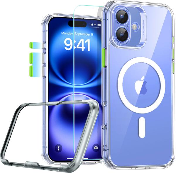 Esr classic hybrid case magsafe 1a79401 +glass iphone 16 clear - Esr-1a79401-4894240242964-03.jpg