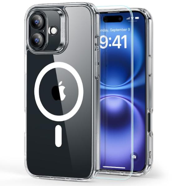 Esr classic hybrid case magsafe 1a79401 +glass iphone 16 clear - Esr-1a79401-4894240242964