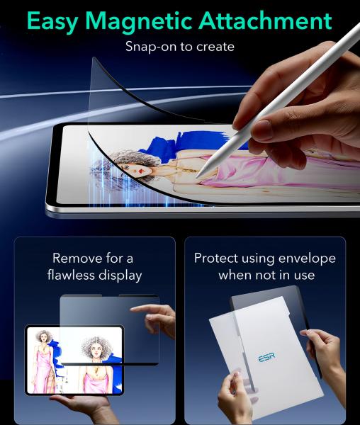 Esr paper-feel magnetic screen 1e0960103 ipad pro 11 , 2024 - Esr-1e0960103-4894240194980-04.jpg