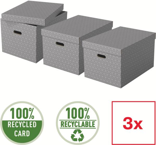 Esselte aufbewahrungsboxen home l 628287 510x355x305mm, grau 3 stk - Esselte-628287-4049793072326-02.jpg