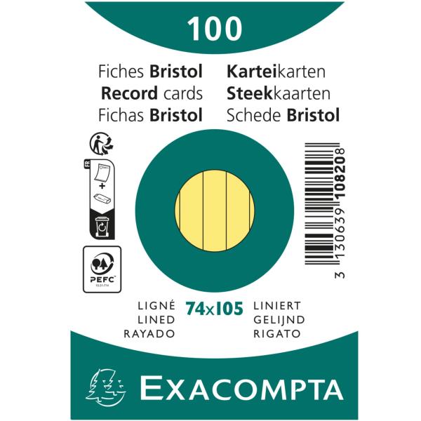 Exacompta karteikarten liniert a7 10820se gelb 100 stück - Exacompta-10820se-3130639108208-02.jpg