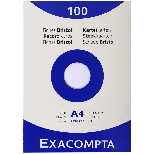 Exacompta karteikarten blanko a4 13306e weiss 100 stück - Exacompta-13306e-3130630133063