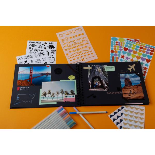 Exacompta kit scrapbooking 32x22cm 16801e schwarz 70 seiten - Exacompta-16801e-3130630168010-06.jpg