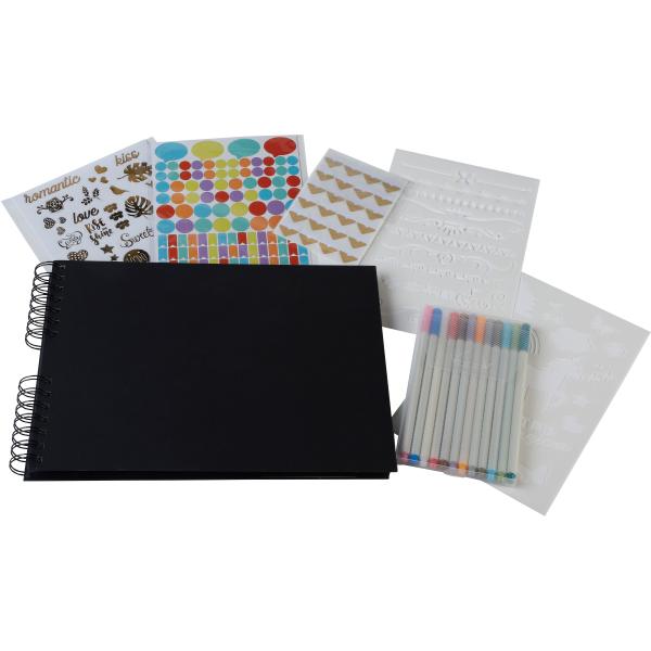 Exacompta kit scrapbooking 32x22cm 16801e schwarz 70 seiten - Exacompta-16801e-3130630168010-07.jpg