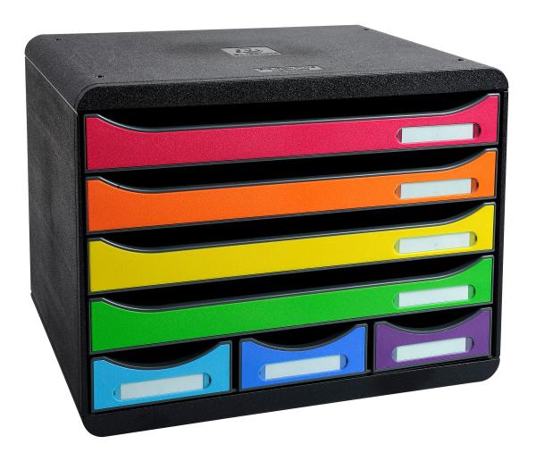 Exacompta schubladenbox store-box mini 307798d schwarz/regenbogen, 7 schubl. - Exacompta-307798d-9002493423893-02.jpg
