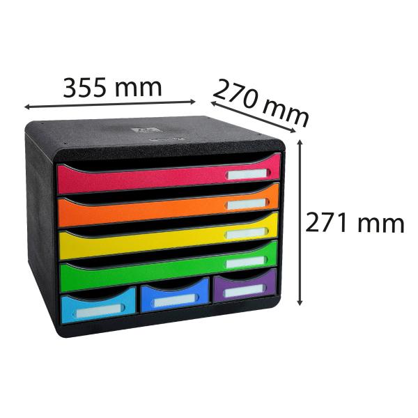 Exacompta schubladenbox store-box mini 307798d schwarz/regenbogen, 7 schubl. - Exacompta-307798d-9002493423893-03.jpg