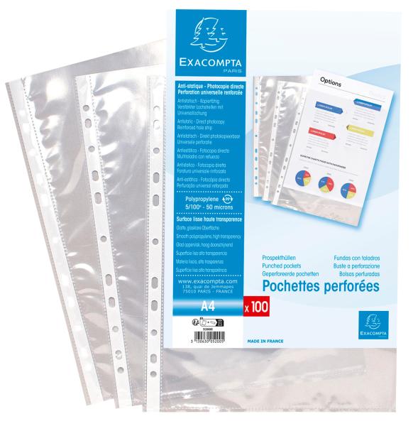 Exacompta zeigetaschen pp 60my a4 5200e transparent 100 stück - Exacompta-5200e-3130630052005-02.jpg