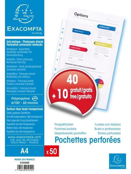 Exacompta zeigetaschen pp 60my a4 5250e transparent genarbt 50 stück - Exacompta-5250e-3130630052500-03.jpg