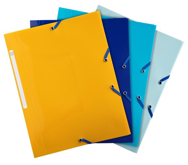 Exacompta gummibandmappe a4 55110e sortiert pp, 3 klappen - Exacompta-55110e-3130630551102
