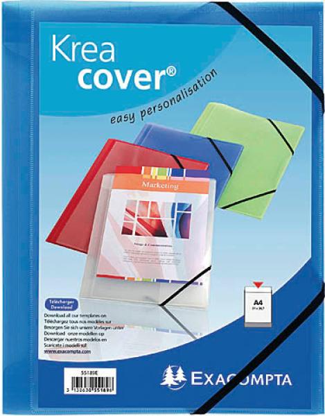 Exacompta gummibandmappe a4 55182e blau - Exacompta-55182e-3130630551829