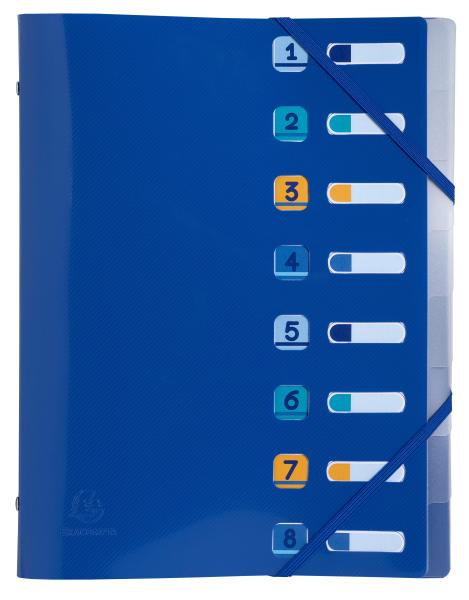 Exacompta ordnungsmappe a4 56212e marineblau pp, 8 fächer - Exacompta-56212e-3130630562122