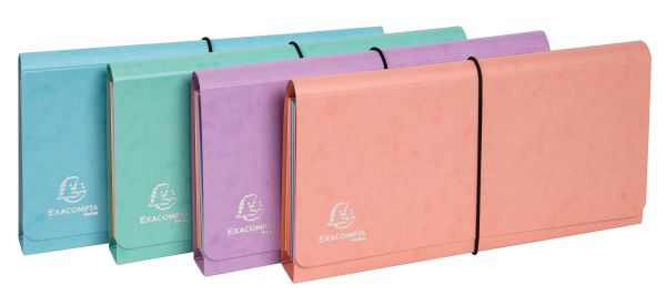 Exacompta fächermappe aquarel 26x13cm 58660e ass. 6-teilig - Exacompta-58660e-3130630586609