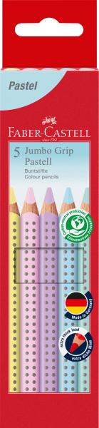 Faber-castell farbstift jumbo grip 110991 pastell 5er etui - Faber-castell-110991-4005401109914