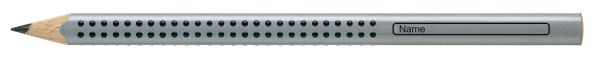 Faber-castell bleistift jumbo grip b 111900 3-eckig, silber - Faber-castell-111900-4005401119005