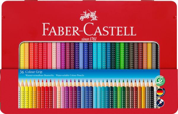 Faber-castell farbstifte colour grip 112435 36 farben metalletui - Faber-castell-112435-4005401124351
