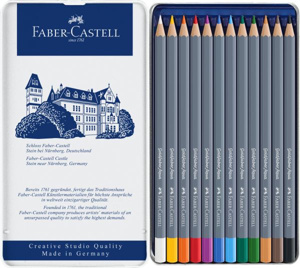 Faber-castell goldfaber aquarellstift 114612 12er metalletui - Faber-castell-114612-4005401146124