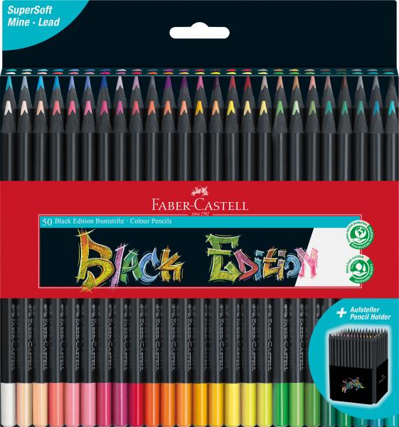 Faber-castell farbstifte black edition 116450 kartonetui 50er - Faber-castell-116450-4005401164500